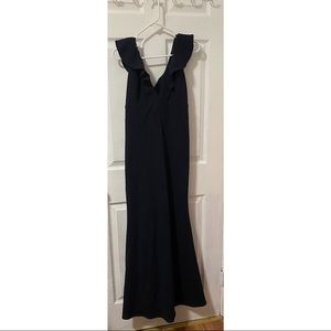 Long navy dress